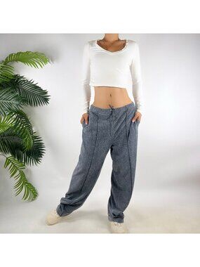 Vintage 90s Liz Claiborne Womens Charcoal Classy Casual Drawstring Pants / Large